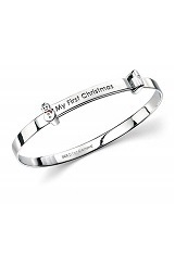 lovely silver snowman children bangles